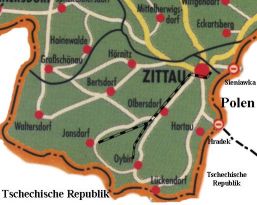 Karte Zittauer Gebirge